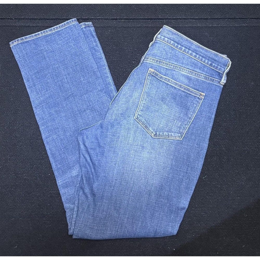 J. Crew Jeans Womens 28 Blue Medium Wash Stretch Distressed Straight Leg Denim
